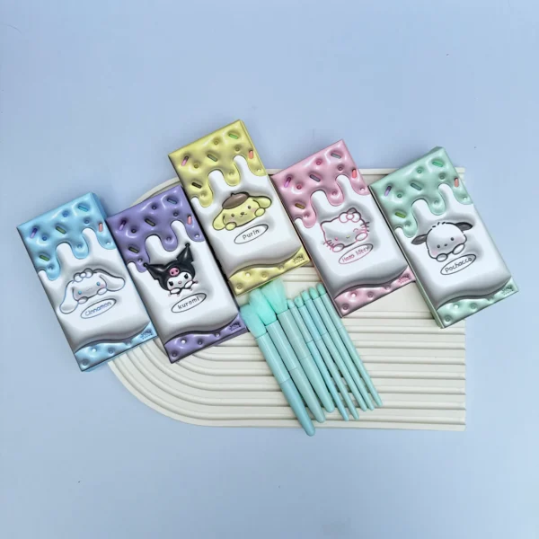 ست براش 8 تیکه عروسکی | 8-Piece Cartoon Makeup Brush Set 98809